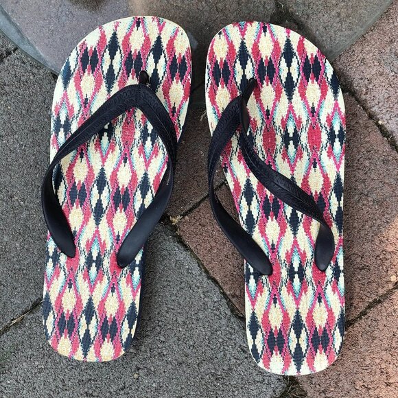 Poetry Striped Cover-Up Dress OS + Flip Flops Sz 9-10 - Picture 13 of 14